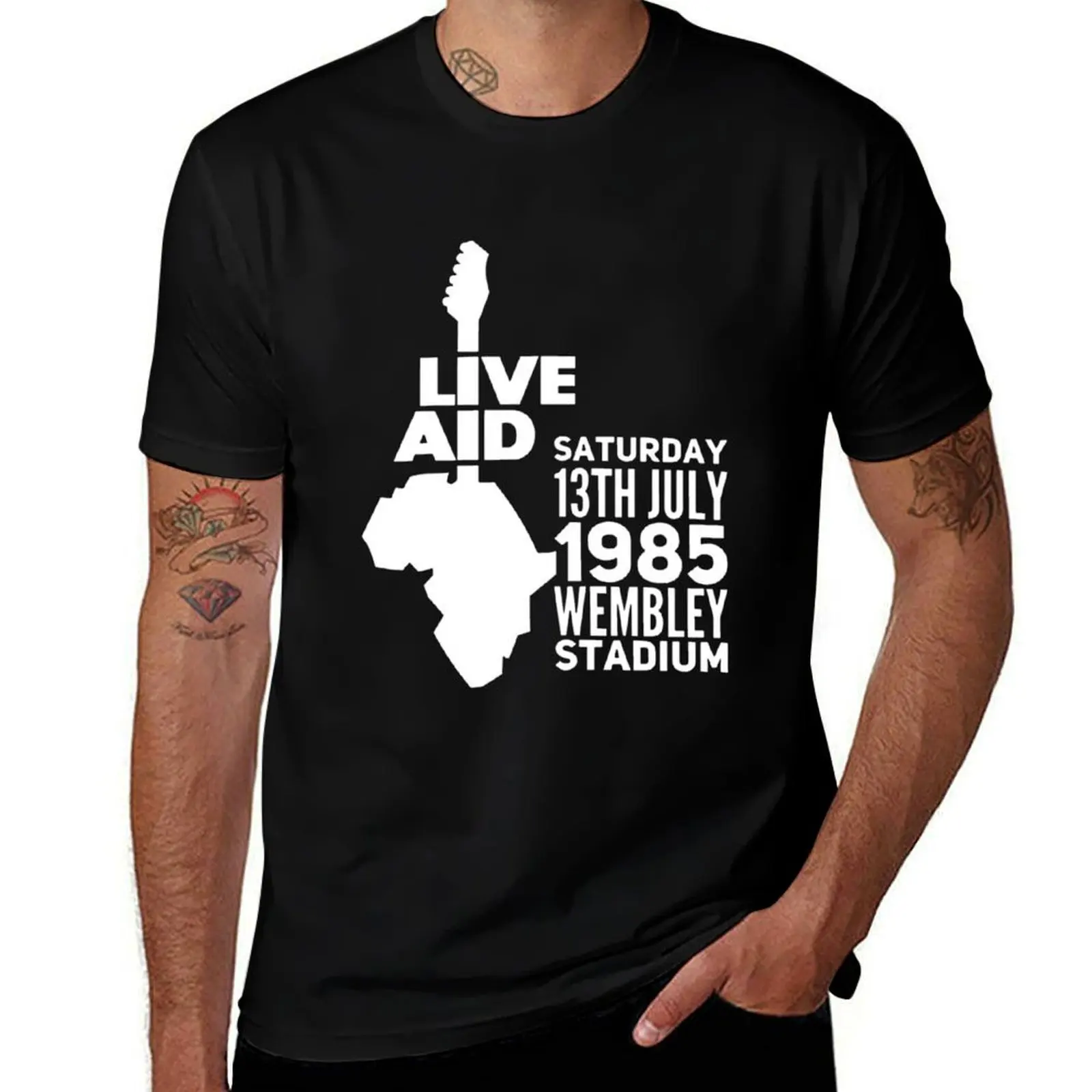 Футболка Live Aid Rock Music Concert Queen 1985, новые подарки и футболки, аниме-фигурки, заготовки, мужские футболки с рисунком в стиле хип-хоп