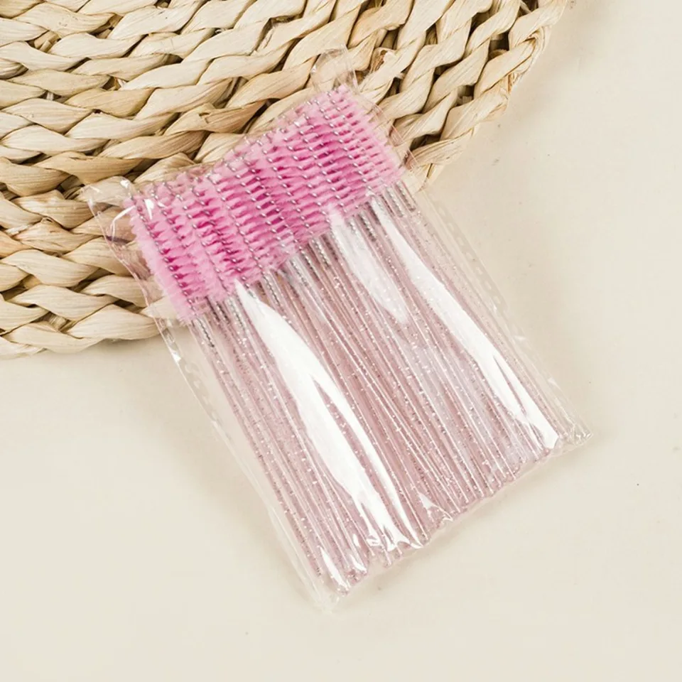 50-100 Piezas de Cepillos Peine para Pestañas, Herramienta Profesional para Extensiones y Maquillaje 2