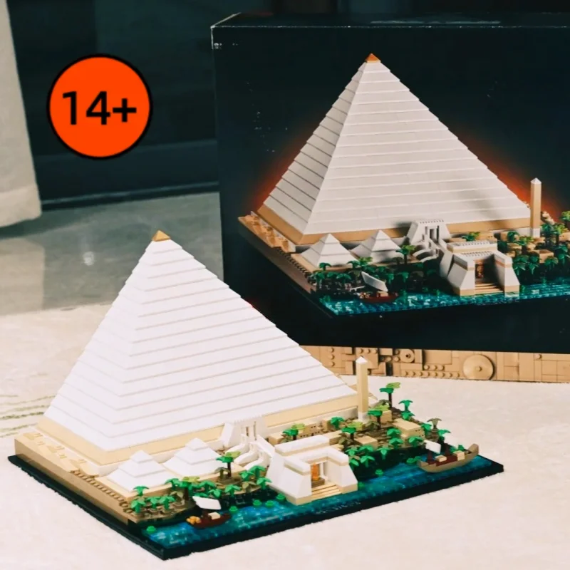 

Creative The Great Pyramid of Giza Street View Building Blocks 21058 City Architecture DIY Assembled Model Toys Birthday Gifts