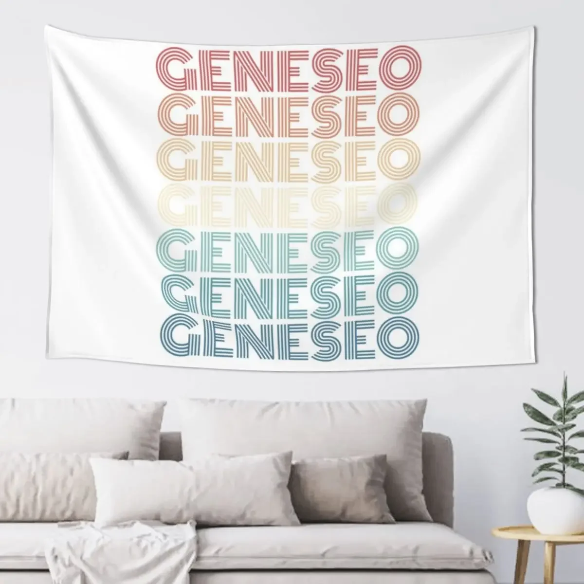 Retro Geneseo New York Tapestry Room Aesthetic Decor Decorations For Your Bedroom Tapestry