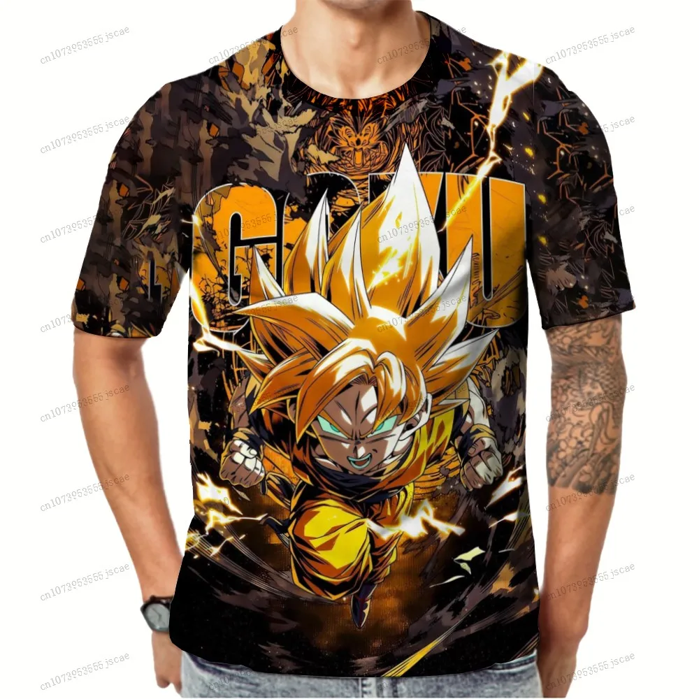 

New Men T-shirt Men's T-shirts Anime Tshirts 2026 Dragon Ball Z 3D Print Vegeta Summer High Quality Original Mens T-shirts Funny