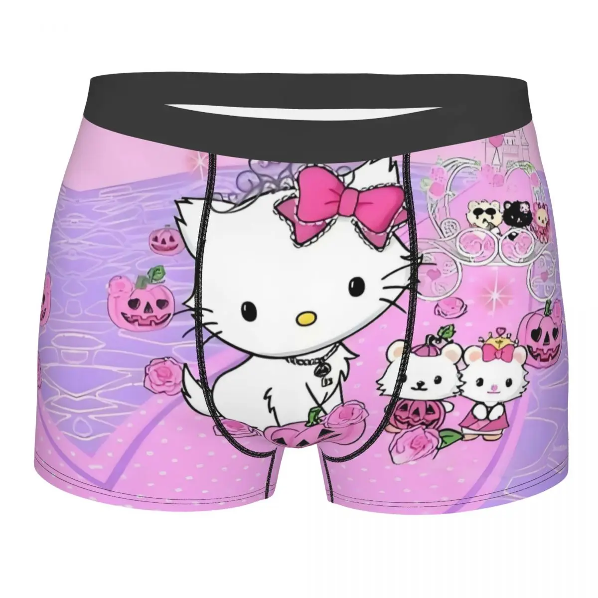 

Нижнее белье с героями мультфильмов «Charmmy Kitty», мужские эластичные трусы-боксеры Kawaii в стиле аниме, шорты, мягкие трусы для мужчин