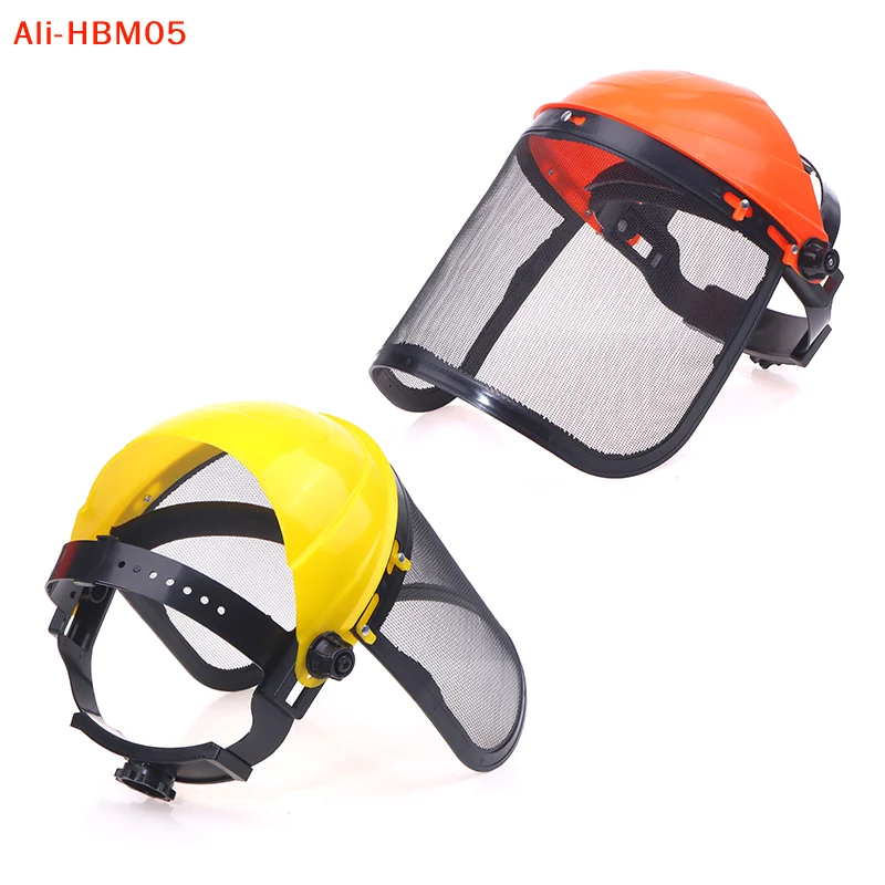 (HB05) Safety Helmet Hat Garden Grass Trimmer With Full Face Mesh Protective Mask For Logging Brush Cutter Forestry Protection