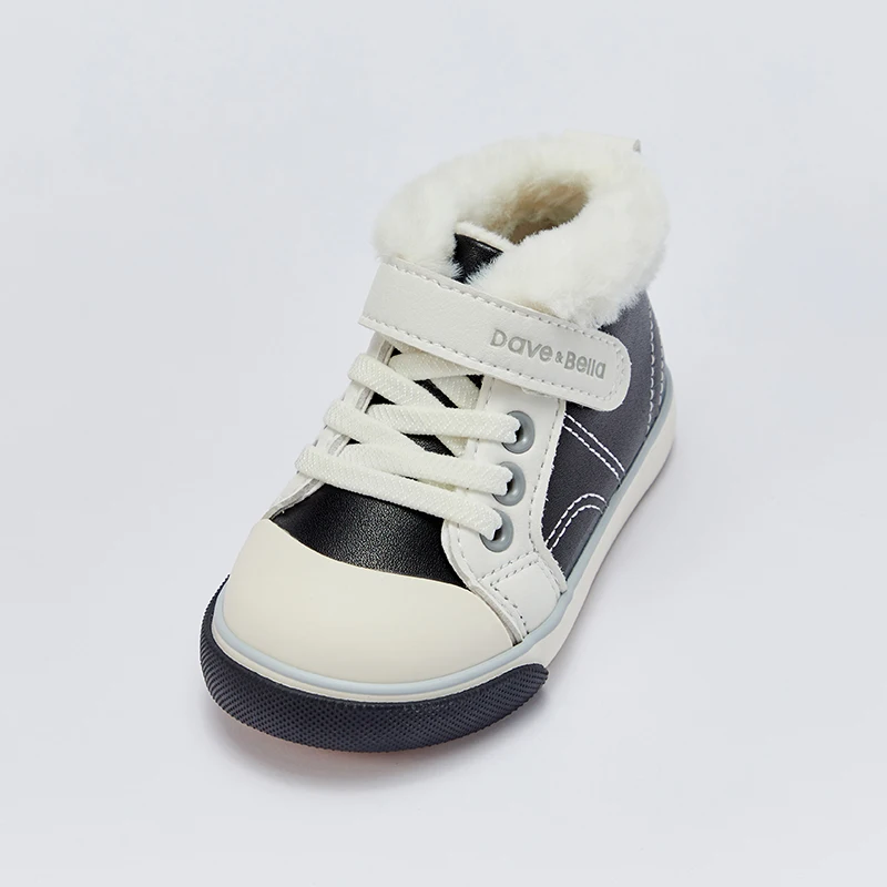 Dave Bella Children Warm Short Boots Winter Boys Plus Thicken Shoes Girls Snow Boots Baby Boys Shoes DB4223876