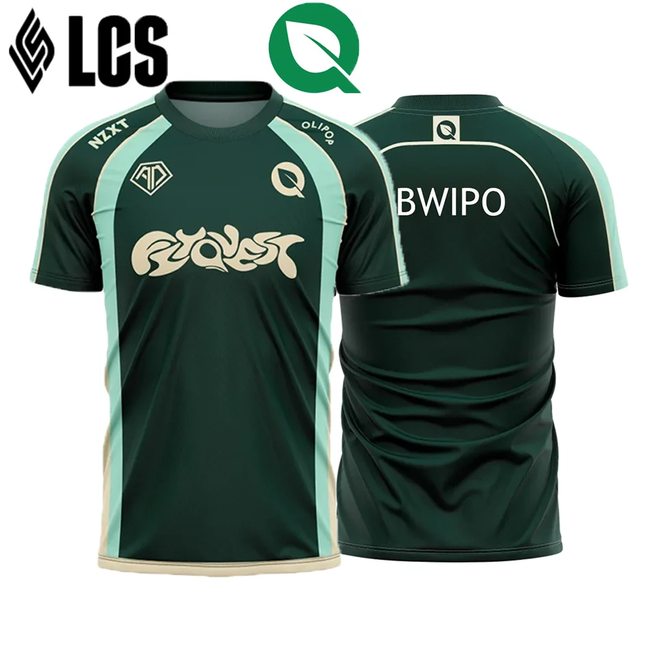 

Футболки из джерси Bwipo 2025 LOL Esports LCS Fly Team Msi, футболка для соревнований, уличная одежда унисекс, летняя негабаритная форма для фанатов игр Y2k