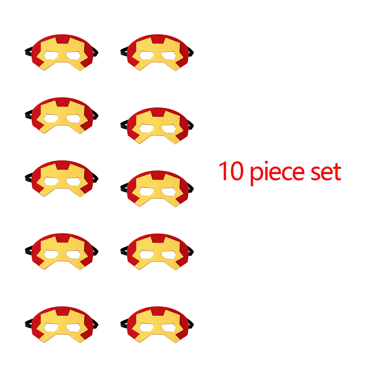 Superhero Captain America Mask Children's Role Playing Costume Spider Man Cartoon Mask Iron Man Halloween Dress Up Set of 10 Cos