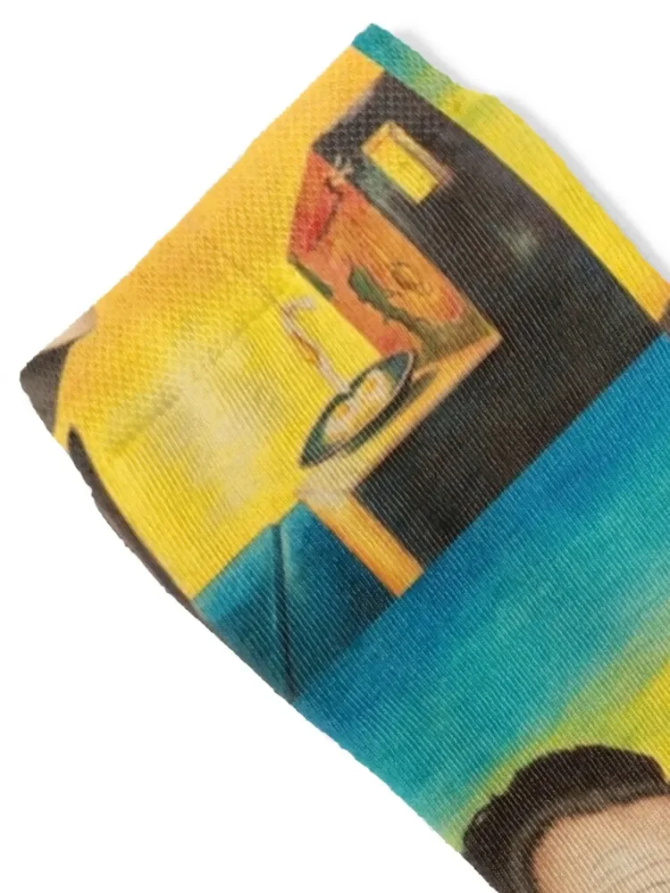 Salvador Dali With Fried Eggs On A Plate Socks soccer anti-slip designer brand Soccer funny sock Girl'S Socks Men's