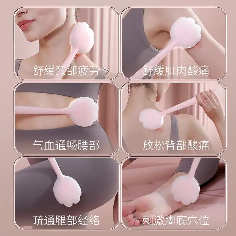 1Pcs Silicone Massage Pat Home Portable Body Shoulder Neck Muscle Relaxation Fatigue Relief Meridian Unblocking Tapping Tool