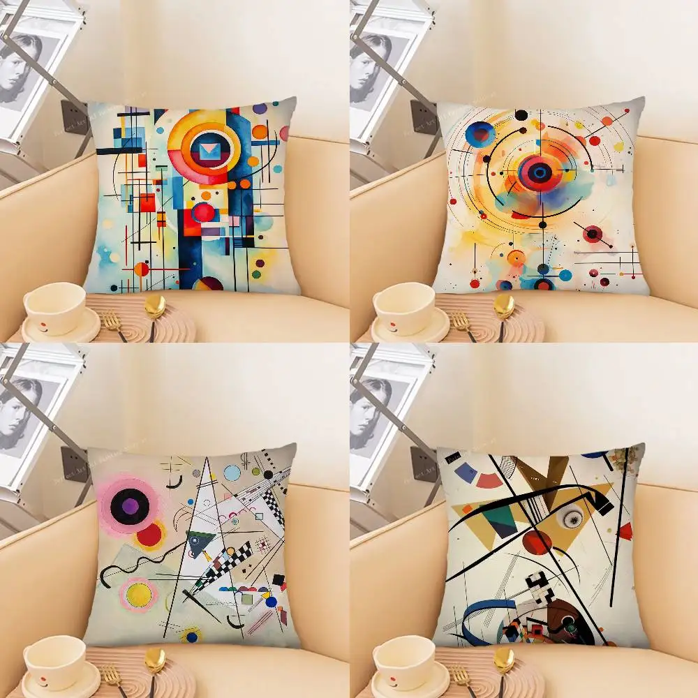 Abstract Geometric Pillow Case Fashion Square Pillowcase Bedroom Sofa Room Ins Decoration Leisure