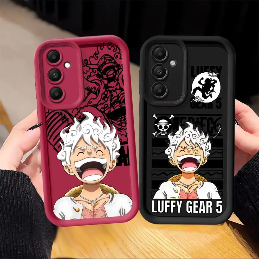 One Pieces D Luffy Fifth Gear Case for Samsung Galaxy A57 A22 A73 A55 A35 A52 A25 A26 A54 A21s A32 A24 A36 A56 Phone Cover