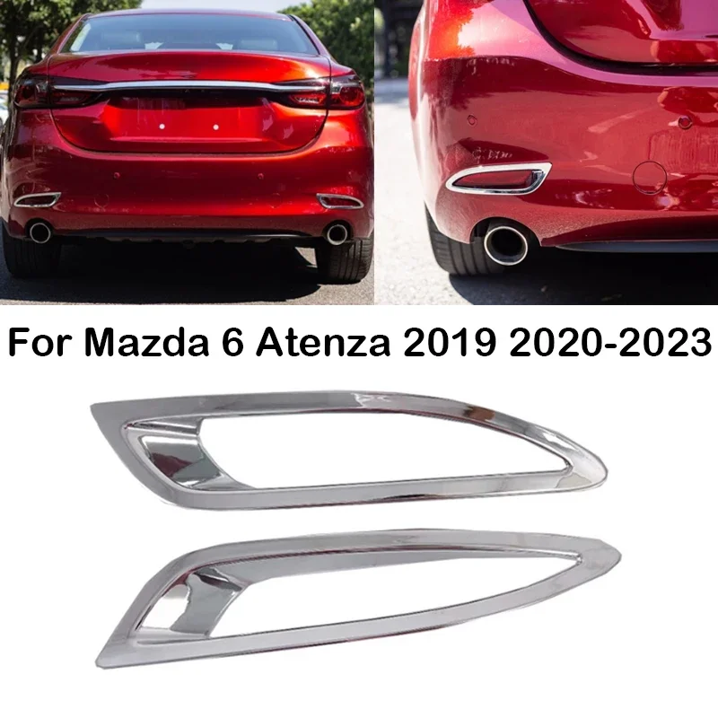 

New！ For Mazda 6 Atenza 2019 2020 2021 2022 2023 Car Rear Fog Light Lamp Cover Trim Foglight Molding Decoration Trim Car Accesso