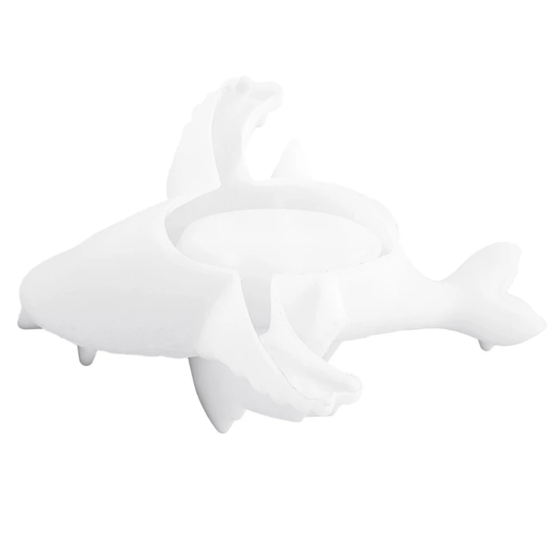 Moule créatif en Silicone en forme baleine, accessoire pour tasse en ciment, décoration maison, livraison directe