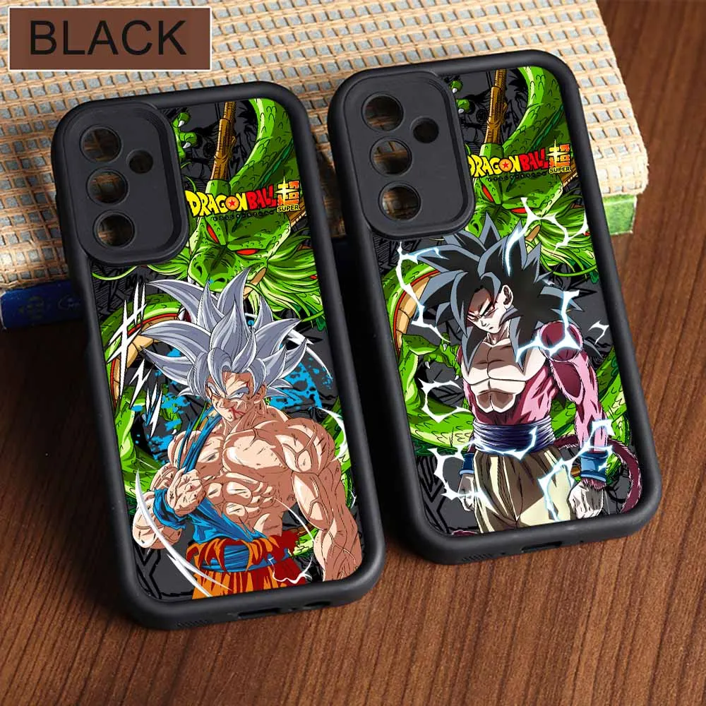 D-Dragon B-Ball Saiyan For Samsung Galaxy S26 S25 S24 S23 S22 S21 S20 FE Ultra Plus Eyes Ladder Lanyard Soft Silicone Phone Case