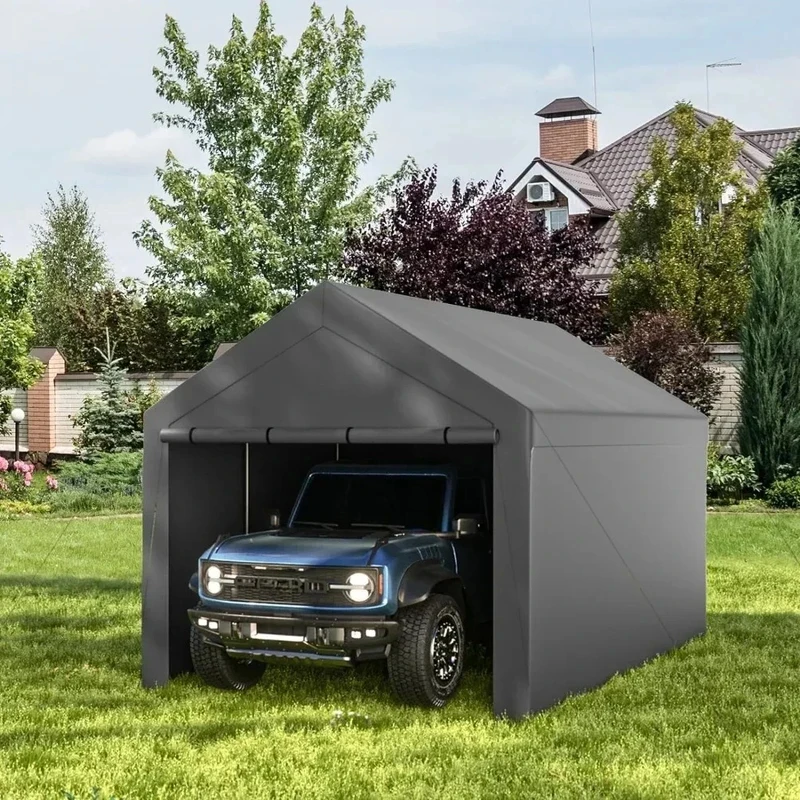 A Heavy with Removle Sidews,All Weather Carport Garage Party Tent Large Outdoor Canopy Storage Shed