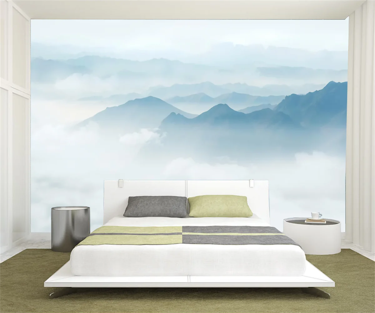 Custom Large Self-Adhesive Wallpaper Modern Landscape Painting Living Room Bedroom Background Wall Decoration Mural 3D Wallpaper