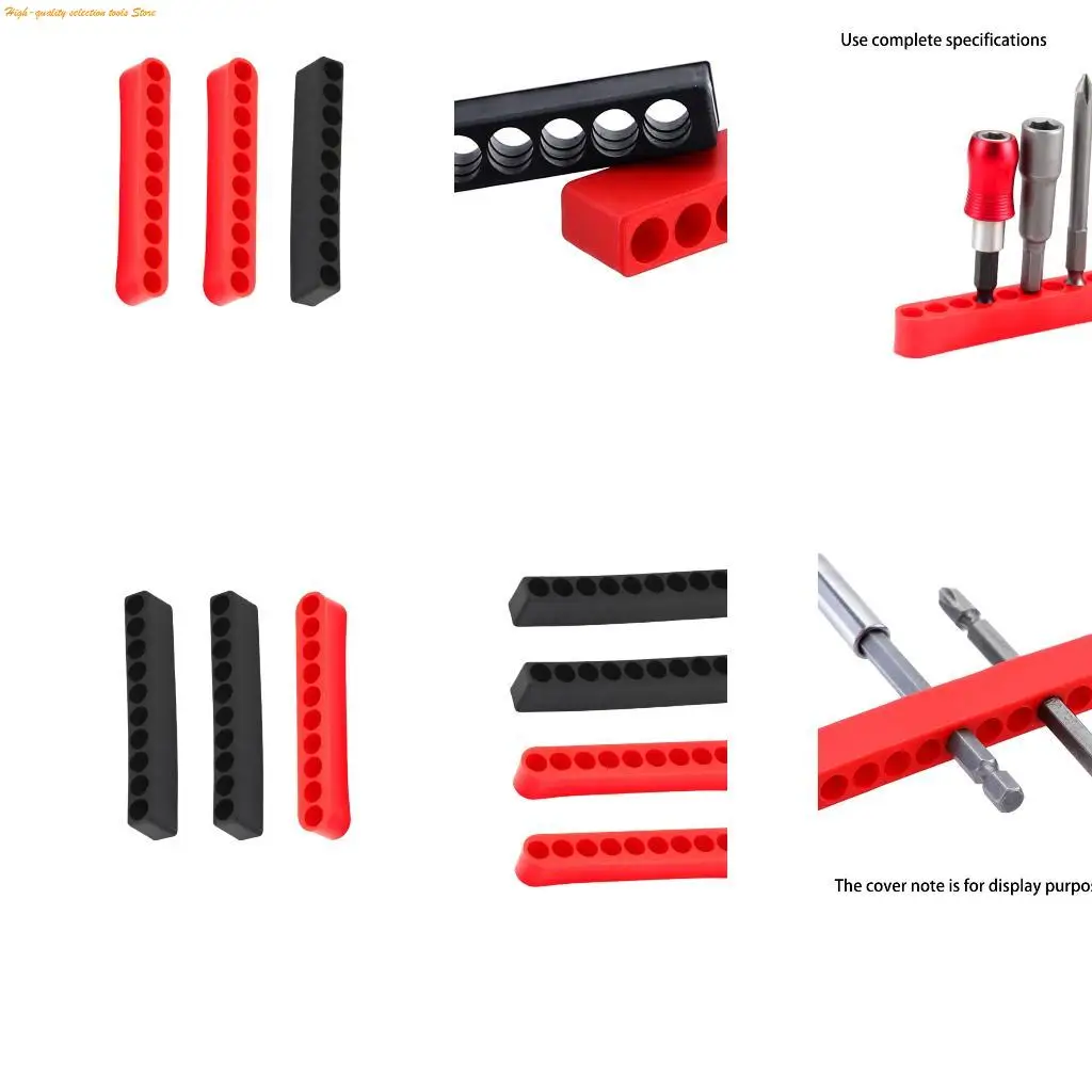 

203f 4pcs Plastic Bint Holders 10 Slot емкости мастерская организация инструмента для 1/4 дюйма шестиугольного инструмента