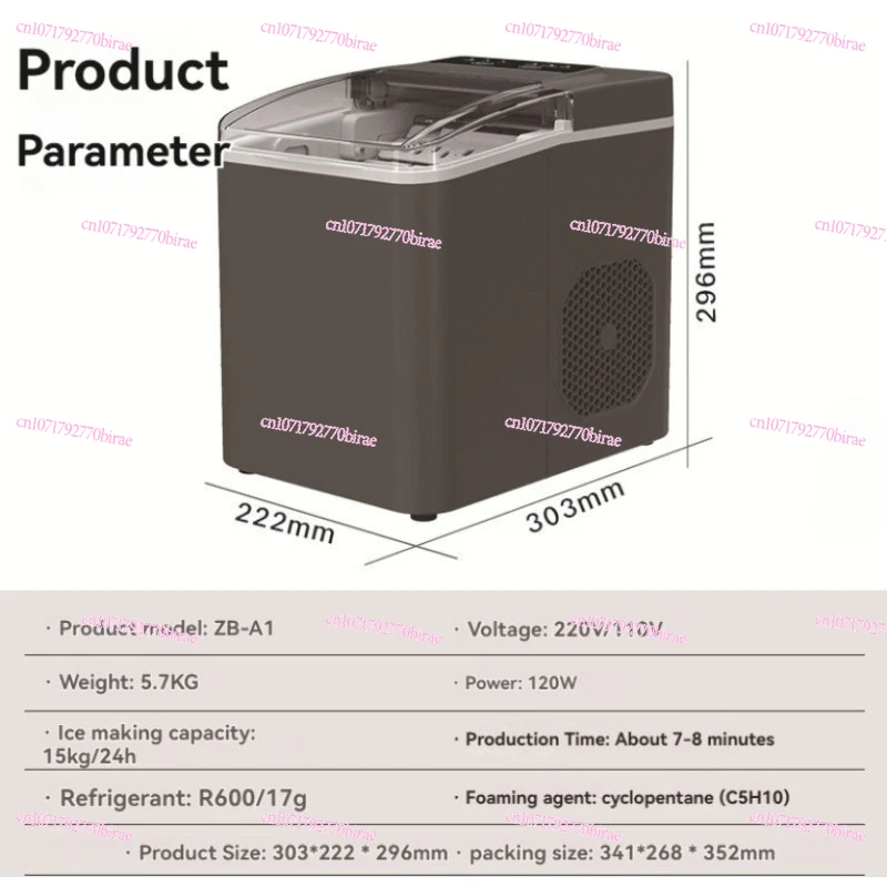 Ice Machine Small Mini Household Summer Multifunctional Portable Dormitory Fully Automatic Commercial Ice Cube Making Machine