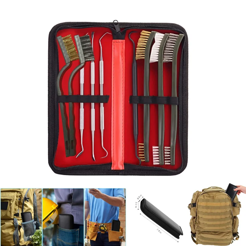 

Универсальный Набор для чистки пистолета, набор инструментов для всех пистолетов, двухсторонний набор из нержавеющей стали, нейлона, латуни, стали