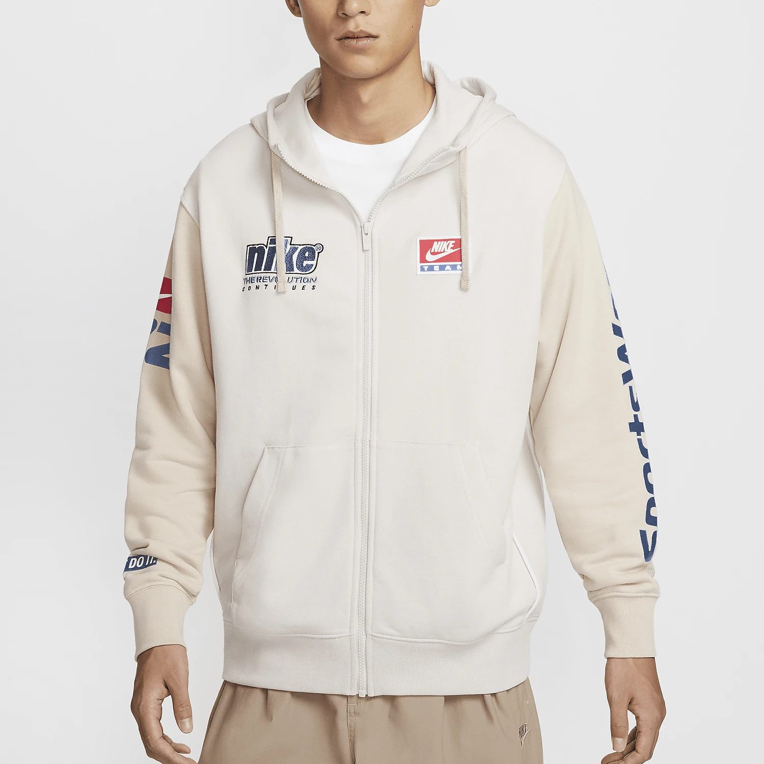 

Nike Official Genuine 2024 Autumn Men's Knit Hooded Print Casual Jacket HQ4950-104