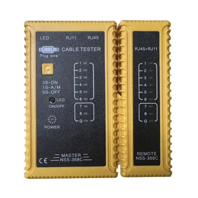 M51K-Network Line Tester LAN Cable Twisted Pair Tester Network Repair Networking Tool Yellow