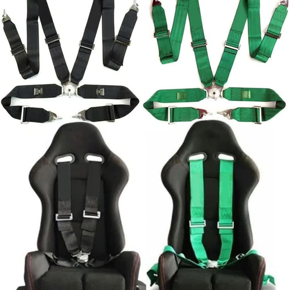 TA JDM 3 Inch Universal 4 Point Mounting Racing TAKA Seat Belt Safety Harness High Grade Strap Nylon Belts For VW Toyota BMW