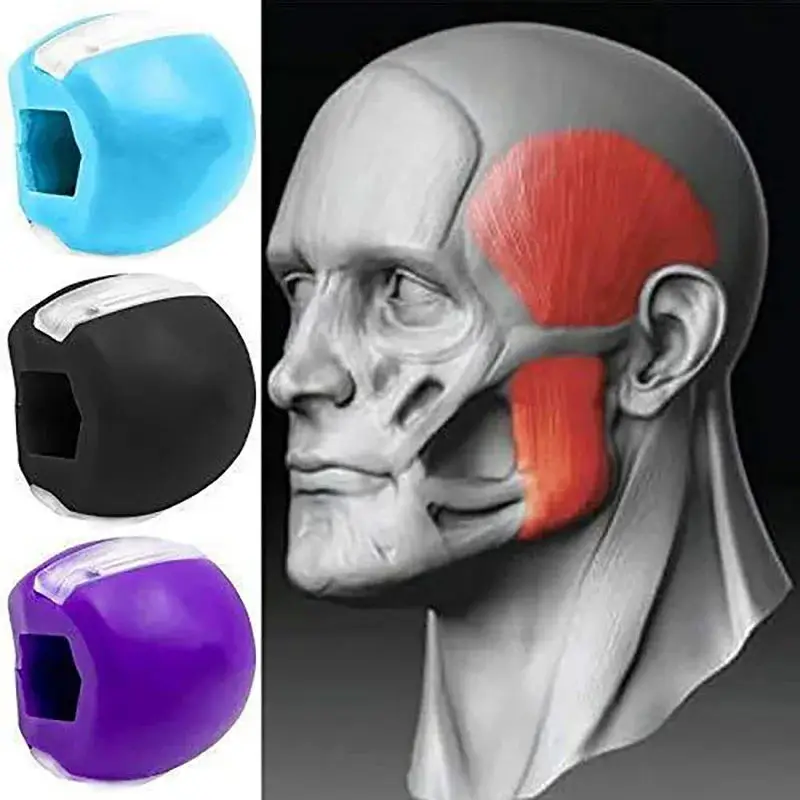 Jawline Exerciser Jaw Muscle Toner Training Fitness Ball Anti-aging Food-grade Silica Face Chin Cheek Lifting Slimming