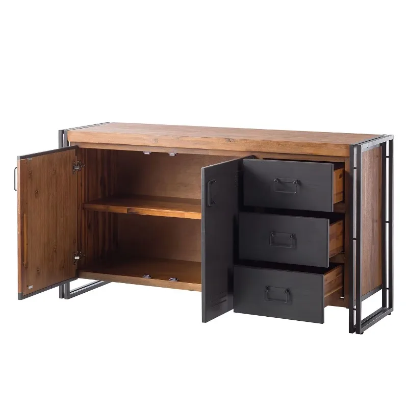 

High quality retro bedside table side cabinet household kitchen sideboard metal locker