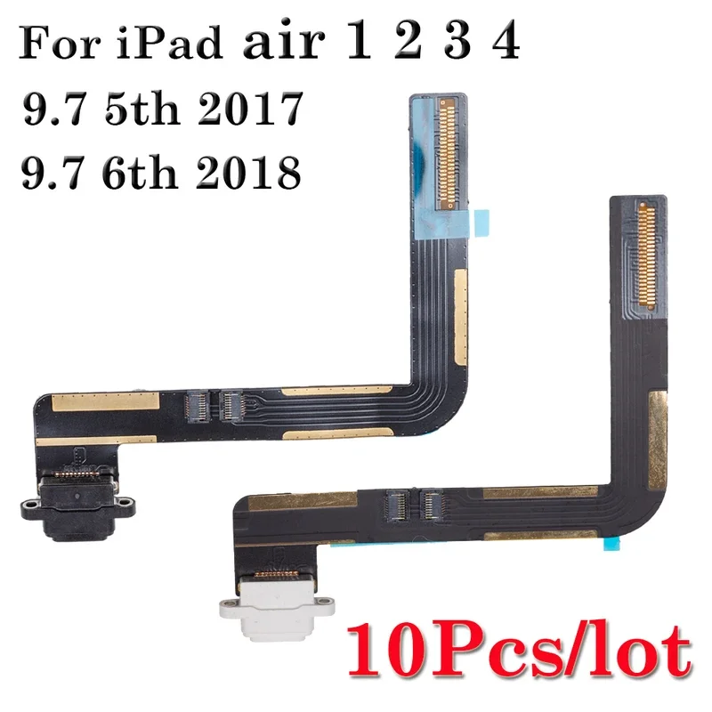 10PCs charger USB dock plug jack socket connector flex cable for iPad 5 6 2017 2018 Air 1 Air 2 Air 3 air 4 a1474 a1475 a1476