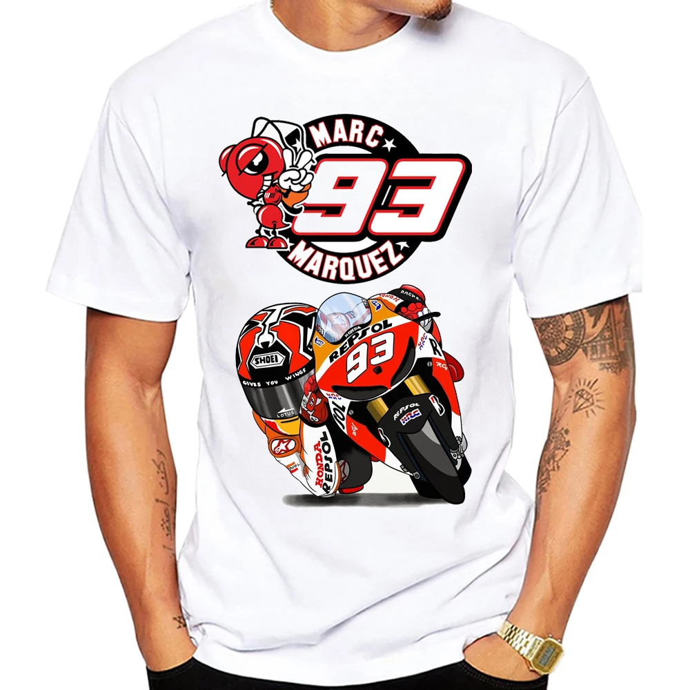 Legend GP World Champion New Big Red Ant Riding T-Shirt Boy Motorcycle Rider Clothes GS Adventure Sport T Shirt Men White Tees