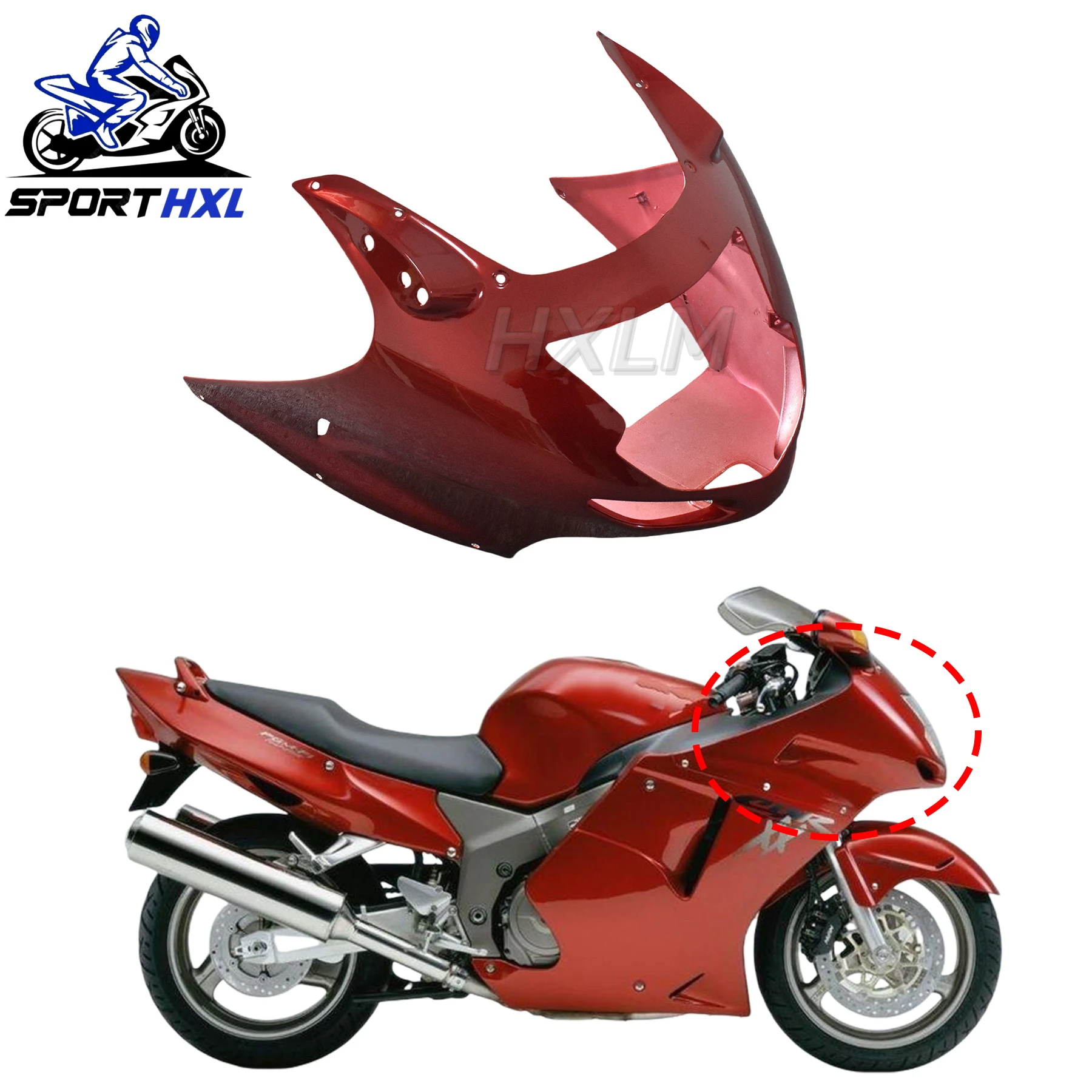 For Honda CBR1100XX Super Blackbird 1997-2007 Front Nose Headlight Cover Fairing Bodywork Kit Motorcycle Accessories