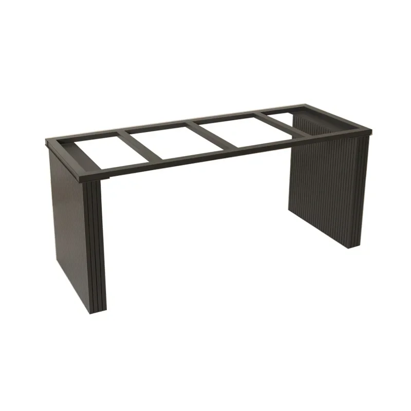 

Luxury stone metal table leg bracket, rock slab desk foot office dining table stand, island table, solid wood tea table base