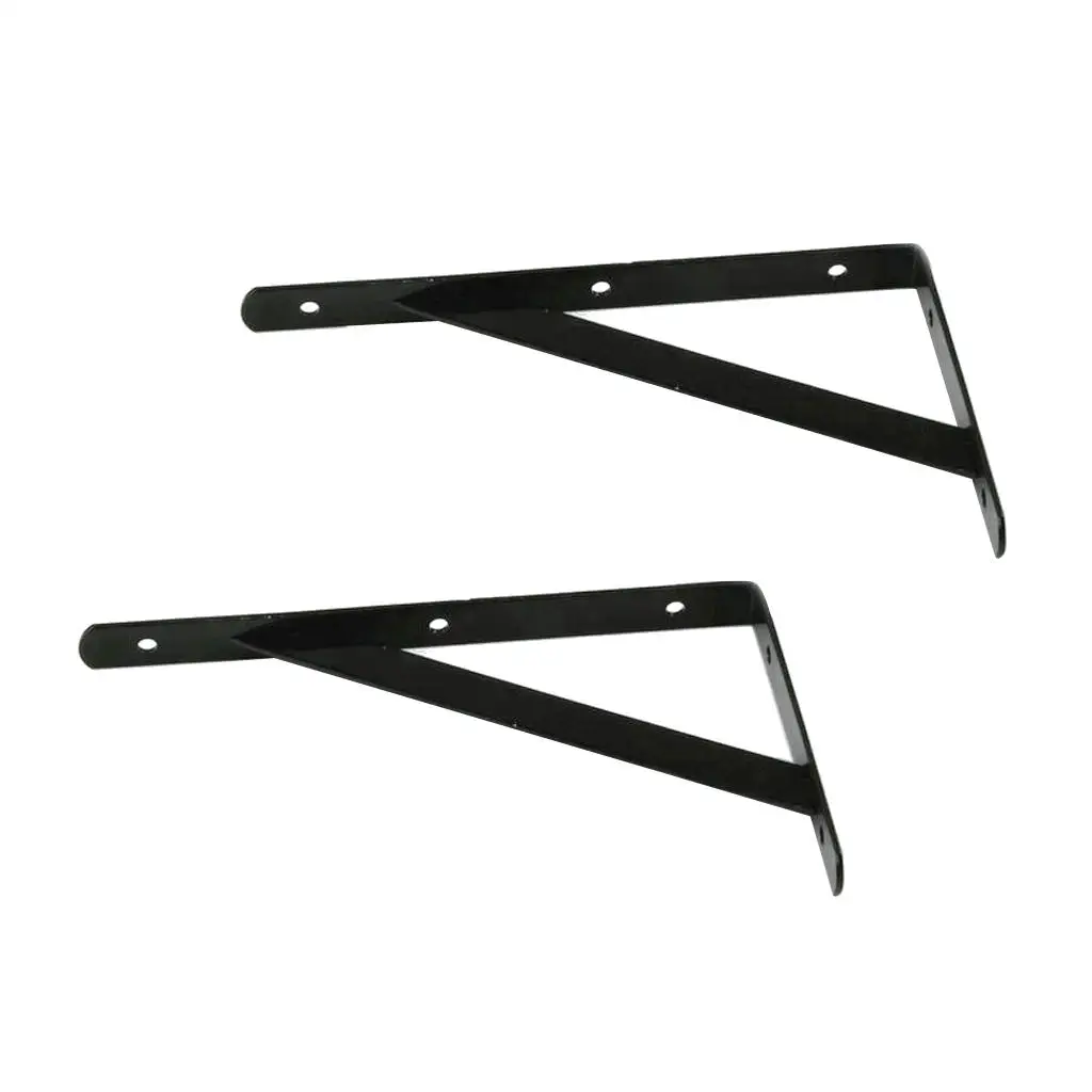 

5-6pack 2 Pieces Metal L Shaped Wall Shelf Bracket Rack Support 150x95x2mm