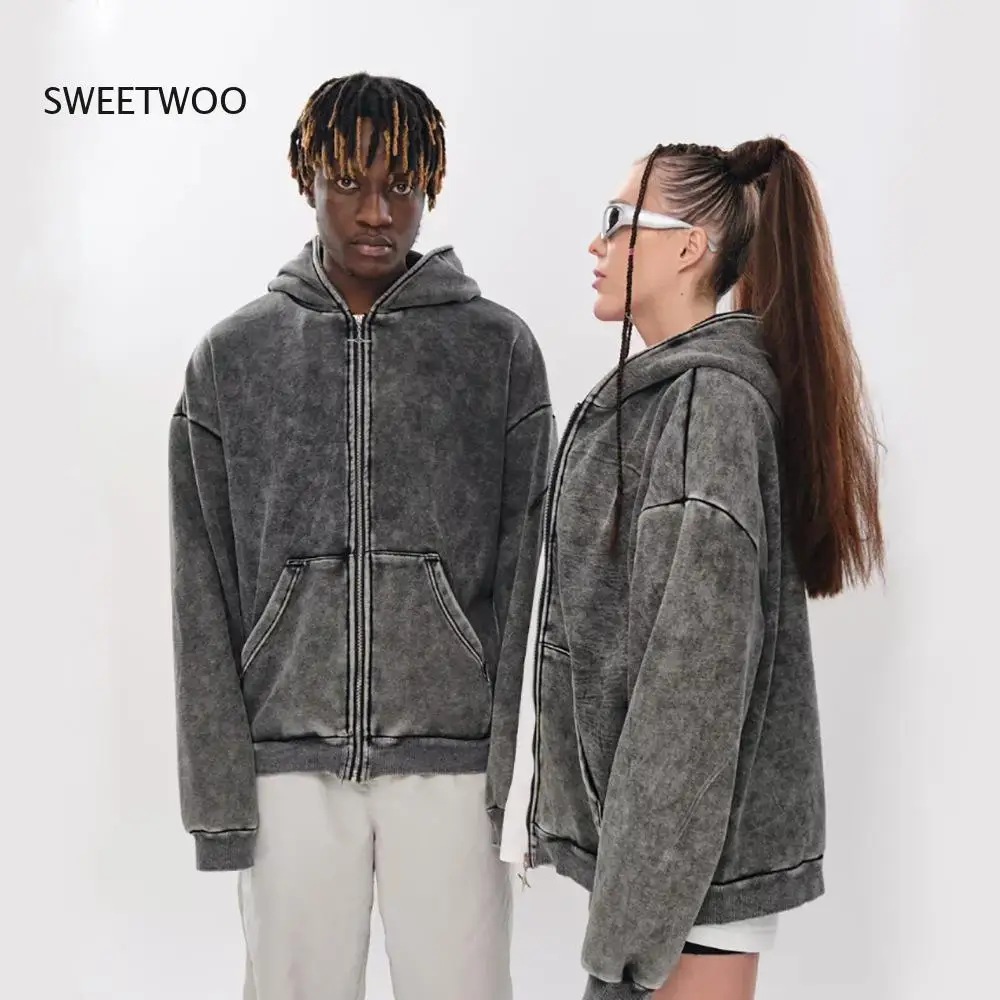 

Unisex Oversized Heavyweight Fleece Hoodie - Men Women's Thickened Warm Pullover|American Style Autumn Winter Couple Sweatshirt