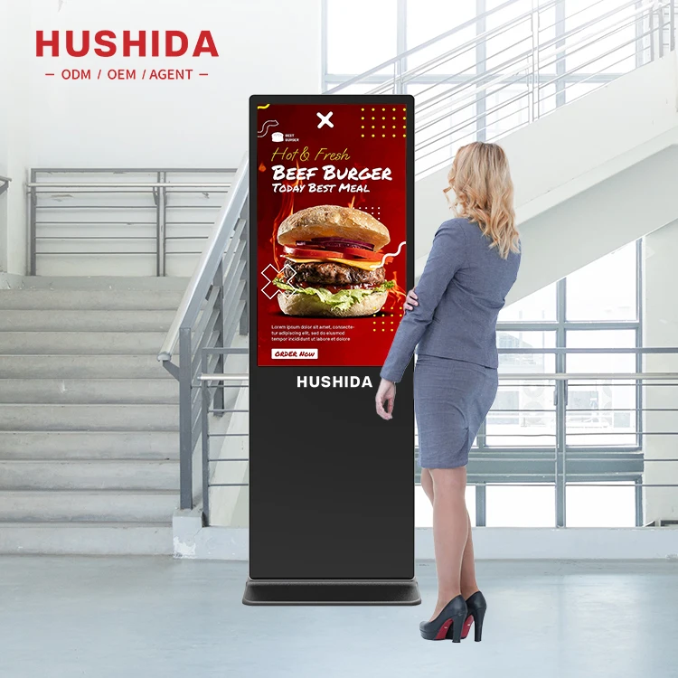 55 Inch Indoor Elevato Digital Signage White Black with Cloud Cms Digital Signage Software