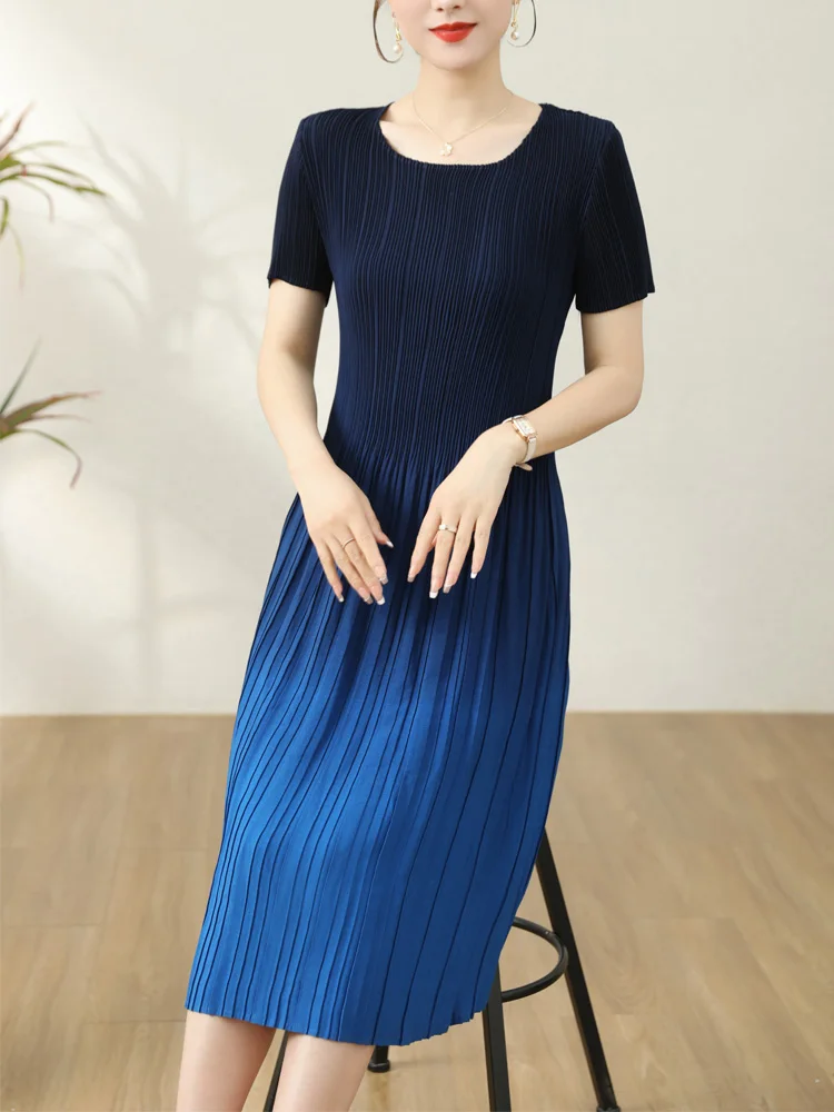 

Solid Short Sleeve Dress 2024 Summer Casual Elasticity Slim Long Dresses For Women