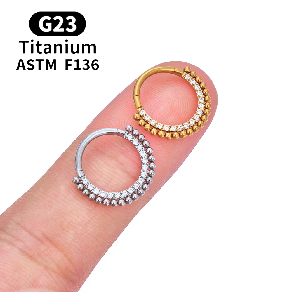 G23 Titan Runde Hoop D Form Nasenring Daith Herz Ohrring 16G CZ Scharniersegment Ohr Tragus Knorpel Helix Piercing Schmuck – Detail 6