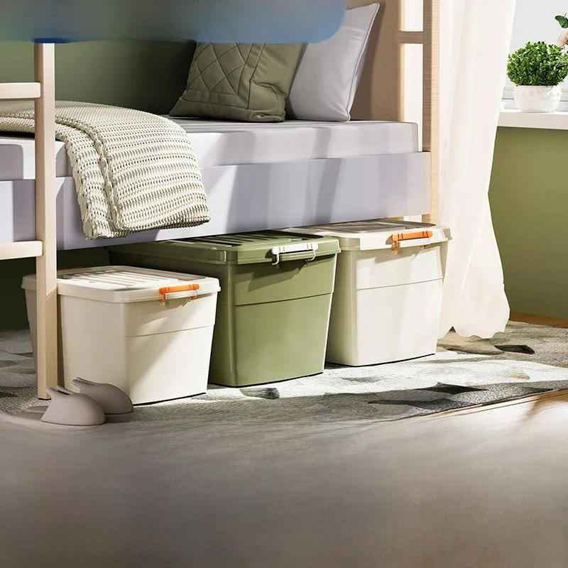 

Очень большой утолщенный пластиковый контейнер для хранения, органайзер для одежды и одеял, современный корейский стиль, органайзер под кровать