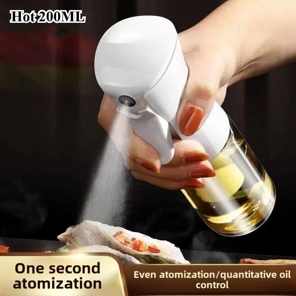 200ml Oil Spray Bottle Kitchen Baking Olive Oil Dispenser Camping BBQ Baking Salad Vinegar Soy Sauce Sprayer Container Seasoning