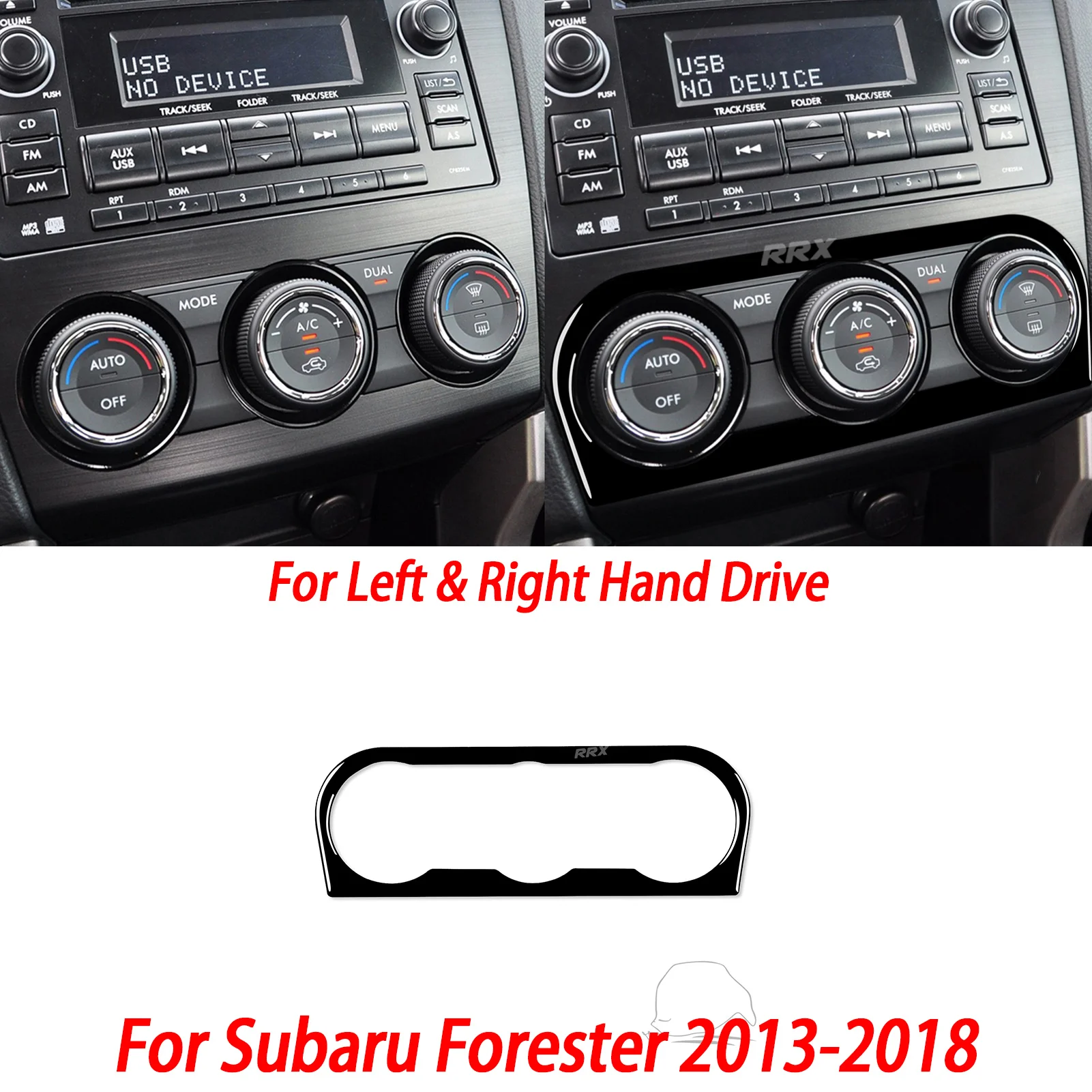 Carbon Fiber Interior Trim Accessories For Subaru Forester 2013-2018 Models Keyhole Steering Wheel Air Vent Decorative Stickers