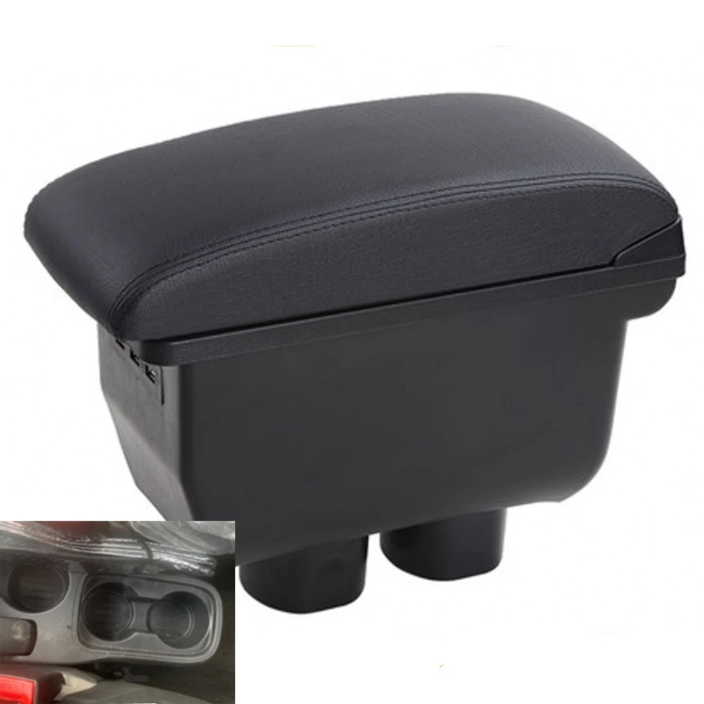 

For Ford Figo Armrest Box Arm Elbow Rest Center Console Storage Case Modification Accessories with Cup Holder USB Port