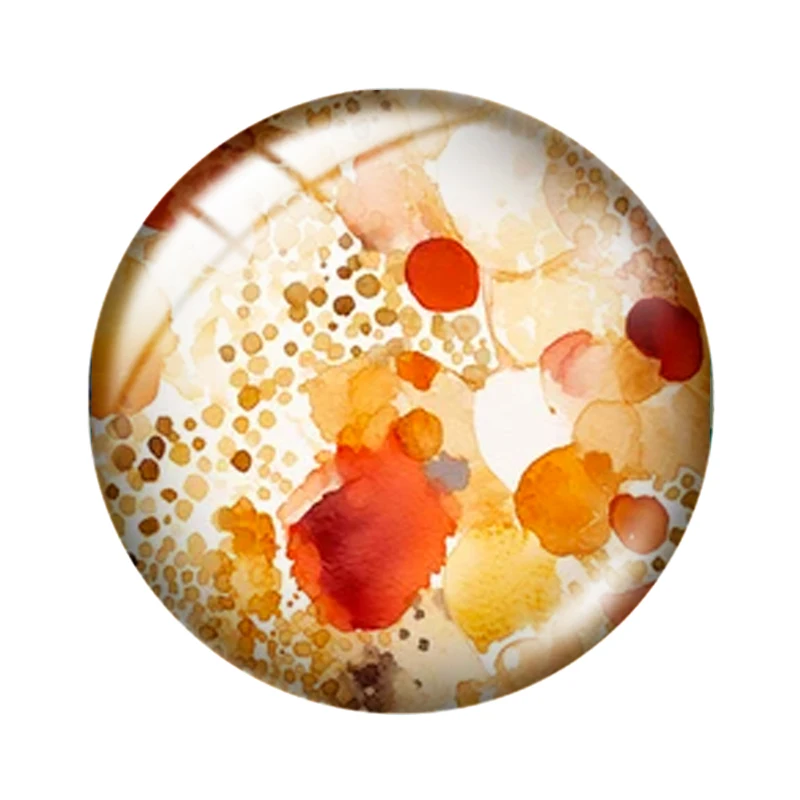 Abstract Seamless Watercolor Shapes  10 Pcs 12mm/16mm/18mm/20mm/25mm/30mm Round Photo Glass Cabochon Demo Flat Back Makings