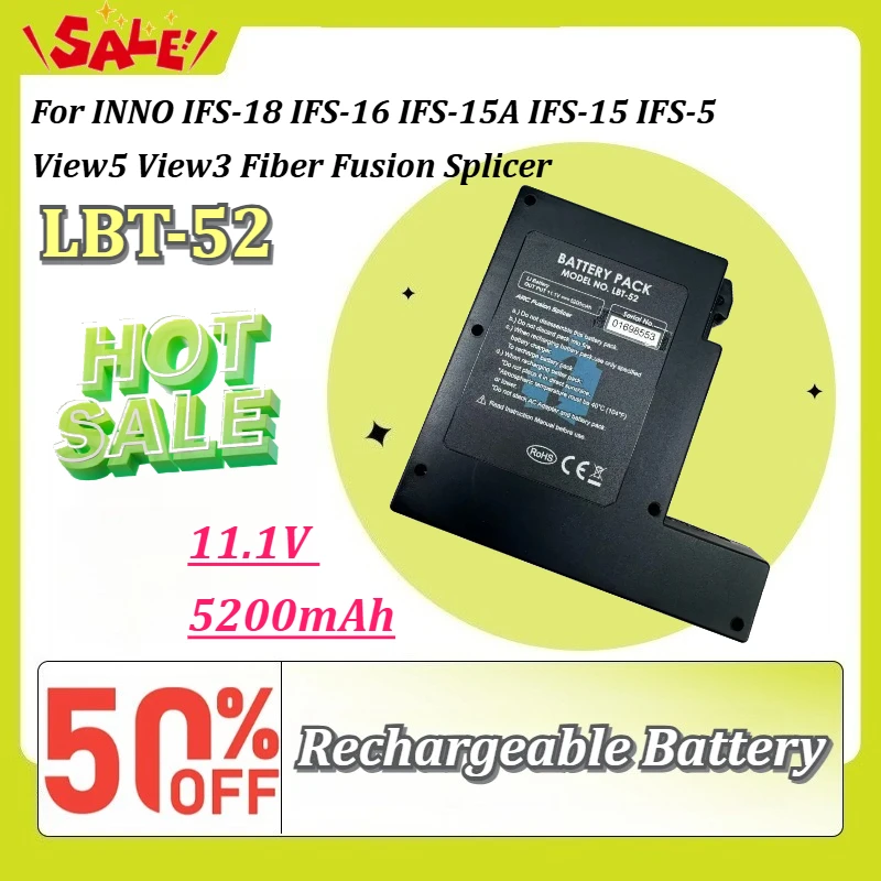 LBT-52 11.1V 5200mAh Rechargeable Li-ion Battery for INNO IFS-18 IFS-16 IFS-15A IFS-15 IFS-5 View5 View3 Fiber Fusion Splicer