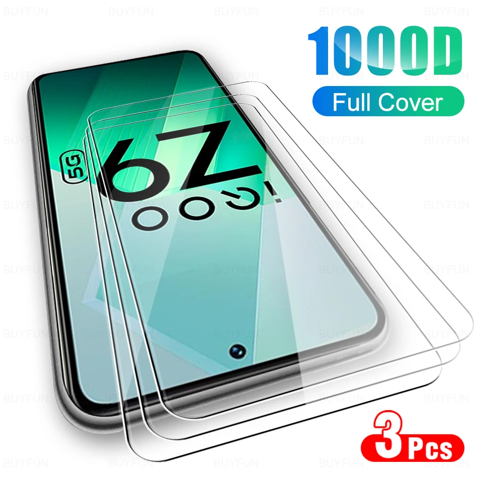 3PCS HD protective glass For vivo iQOO Z9 6.67inch 2024 Tempered film iqooZ9 iqooZ9x iqoo Z9X Z9 Z 9 Z 9X screen protector 5G