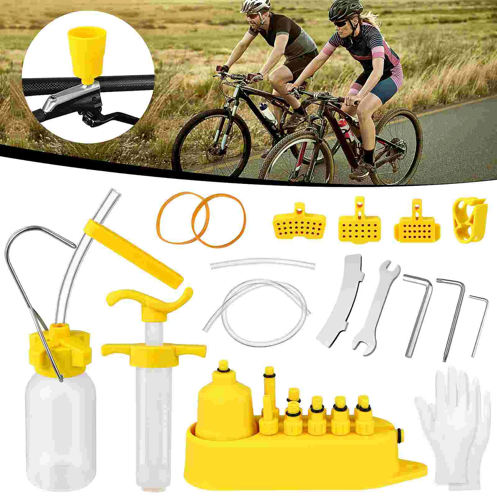 Tools Oil Pan Change Bicycle Brake Bleeding Kit Bike Major Brakes Filling Bleeder