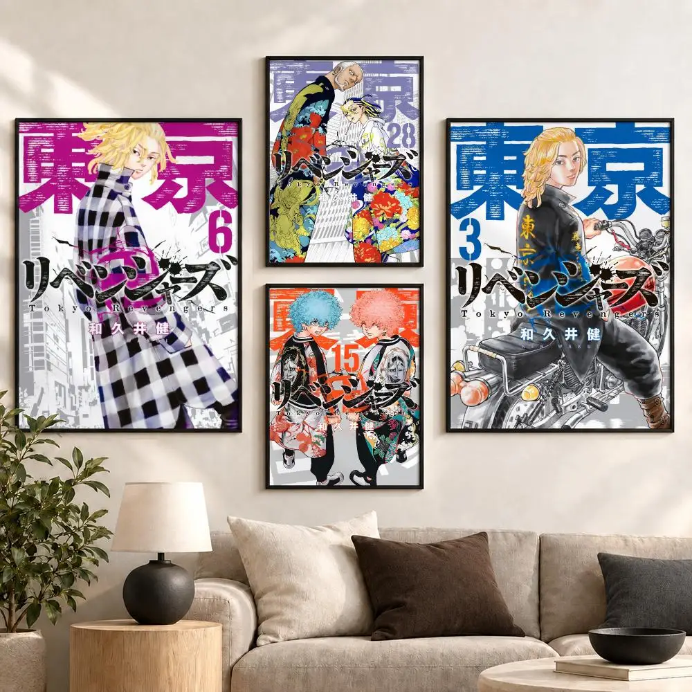 Tokyo Revengers Anime Delinquent Time Travel Saga Style Poster Aesthetic Art Print for Bedroom & Living Room Decor, Unframed