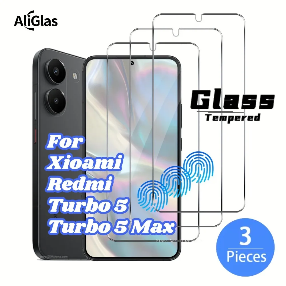 

3 Pieces for Xiaomi Redmi Turbo 5 Series HD Clear Tempered Glass Film for Xiaomi Redmi Turbo 5 Max Front Screen Protective Film