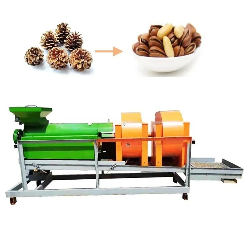 High Capacity Pine Nuts Sunflower Seed Sheller Machine Pine Cone Sheller and Dust Removing Machine