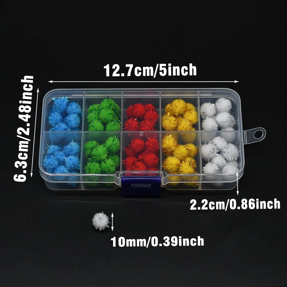 100 قطعة مختلط اللون Glo-Bug البيض 10 مللي متر بيض الأسماك بيضاء الصيد إغراء المواد سمك السلمون المرقط يطير حورية ربط أفخم الكرة يطير ربط لوازم #5