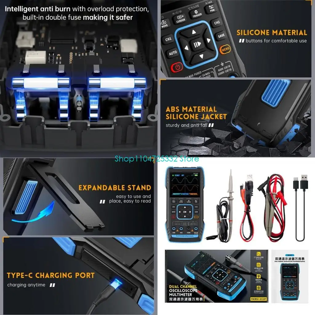P5EA Compact Multimeter Digital Oscilloscope Portable and Powerful Tool for Repair