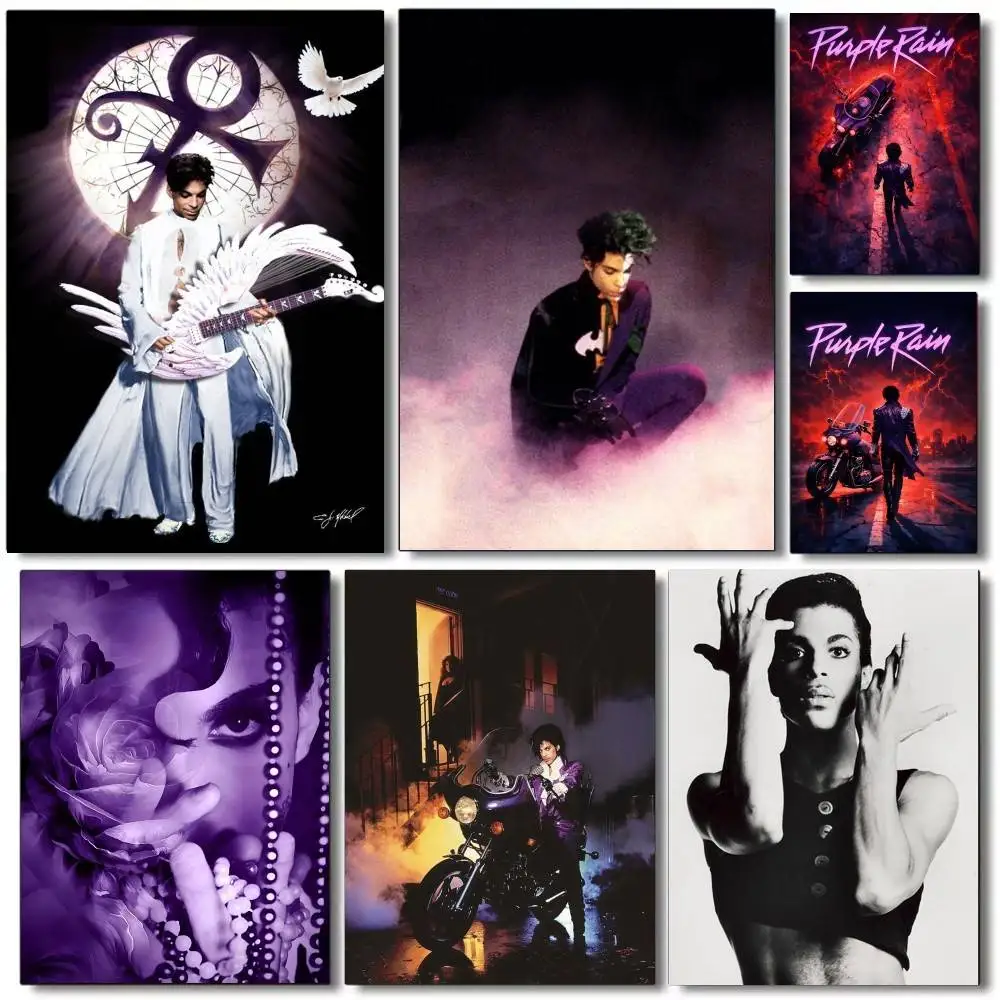 

The P-Prince Rogers Nelson Poster DIY Vintage Movie Poster Wall Art Painting Study Stickers Wall Painting